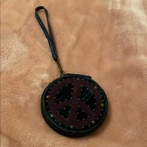 Lucky Brand velvet wristlet